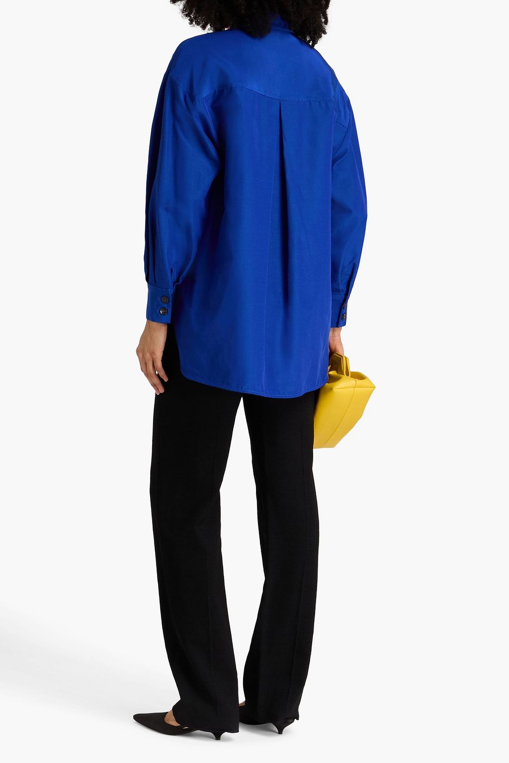 CAROLINA HERRERA قميص من قماش الفاي المصنوع من مزيج من القطن بتصميم فضفاض