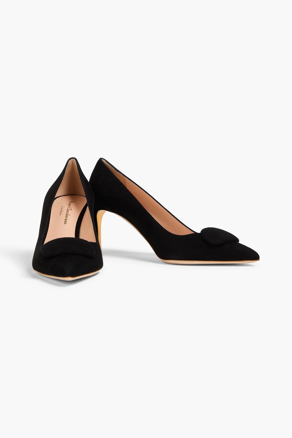 RUPERT SANDERSON Nada embellished suede pumps