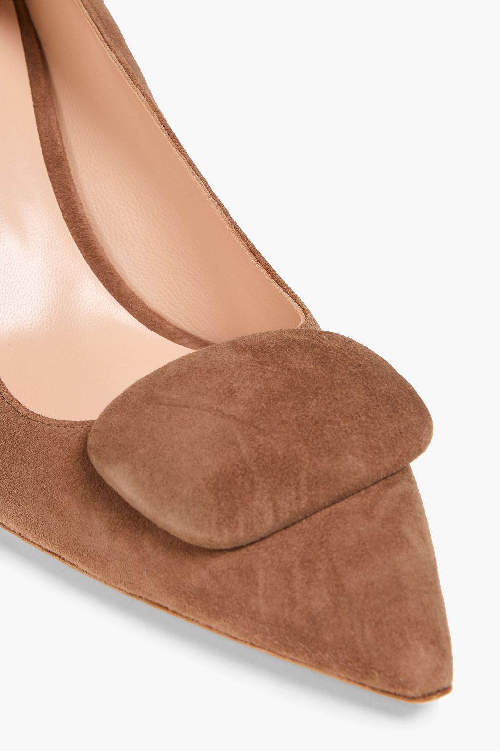 RUPERT SANDERSON Nada embellished suede pumps