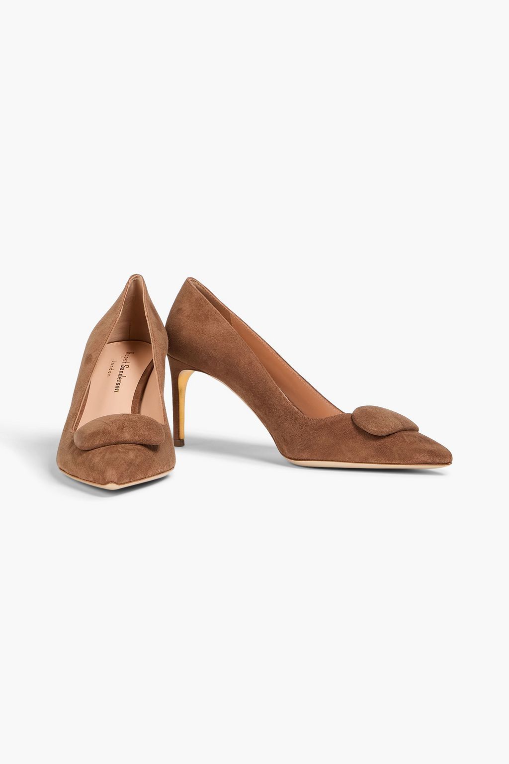 RUPERT SANDERSON Nada embellished suede pumps