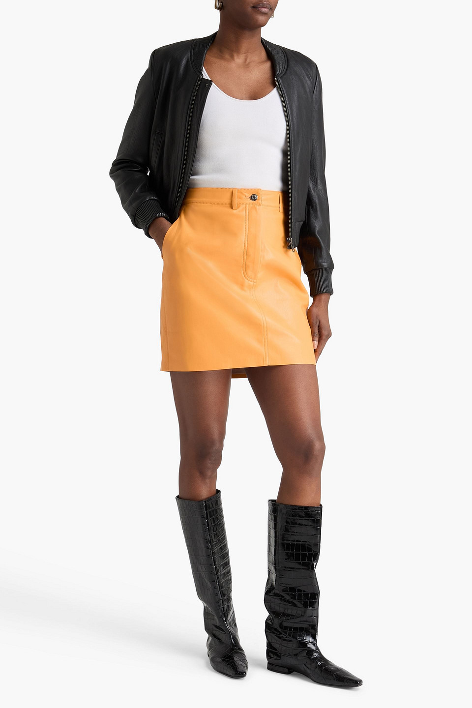  Nanushka - Minirock „miray“ Aus Okobor™ - Gelb - L 