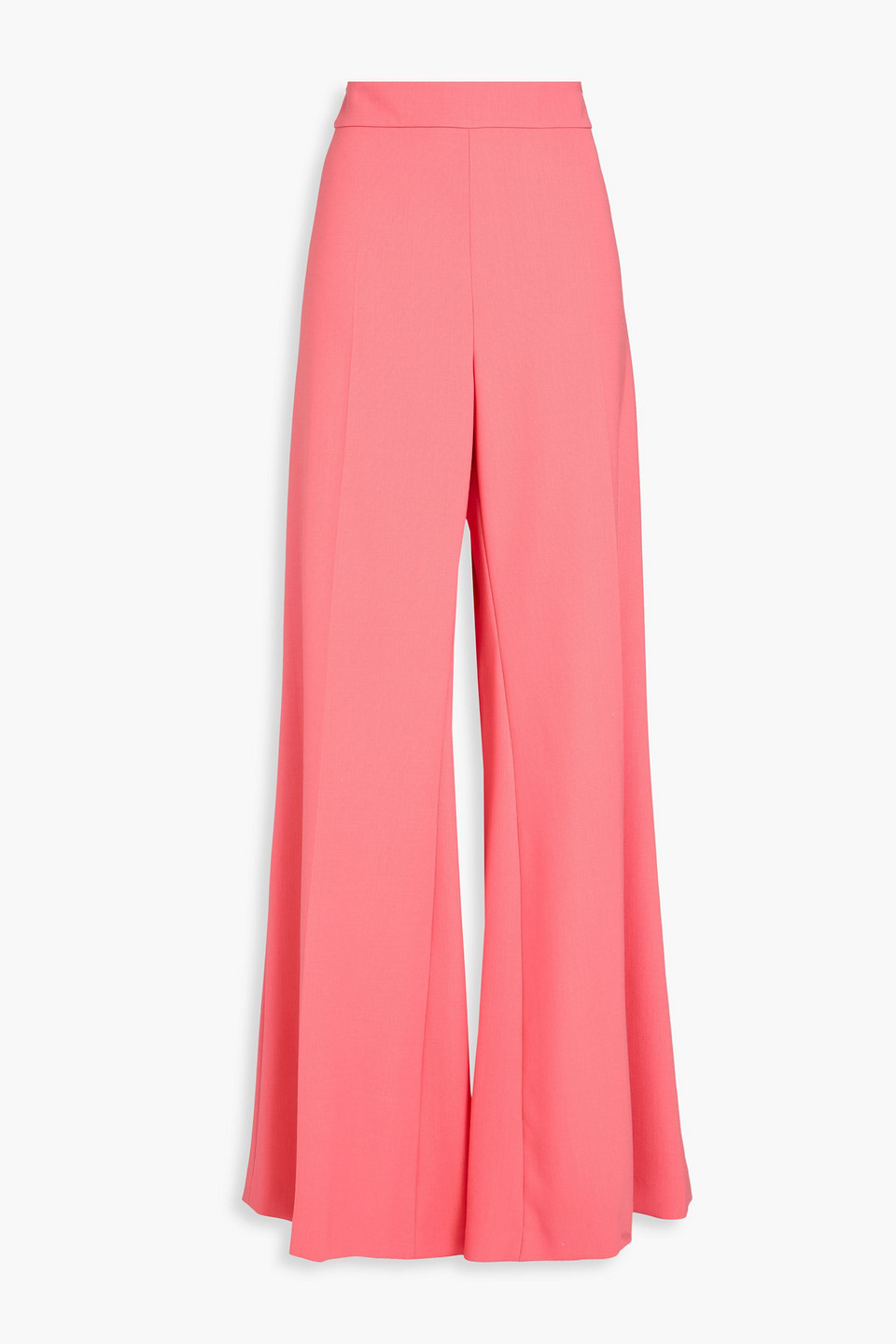 Carolina Herrera Wool-blend Crepe Wide-leg Pants In Pink