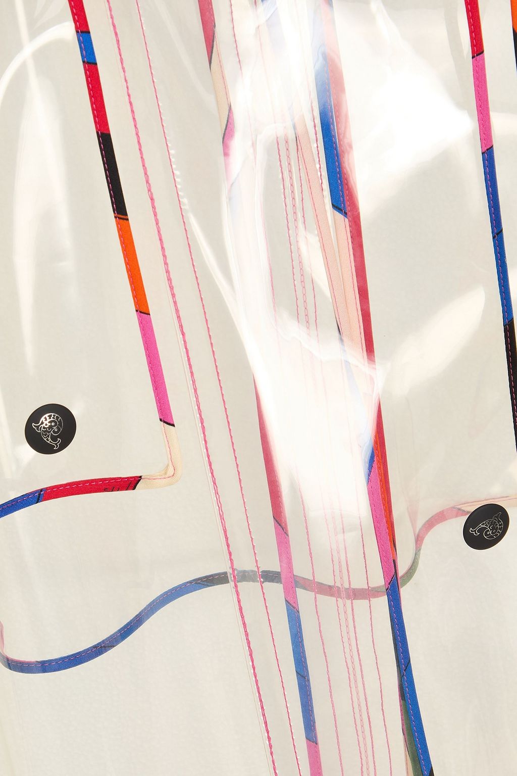 PUCCI プラスティック フード付きレインコート プリント入り