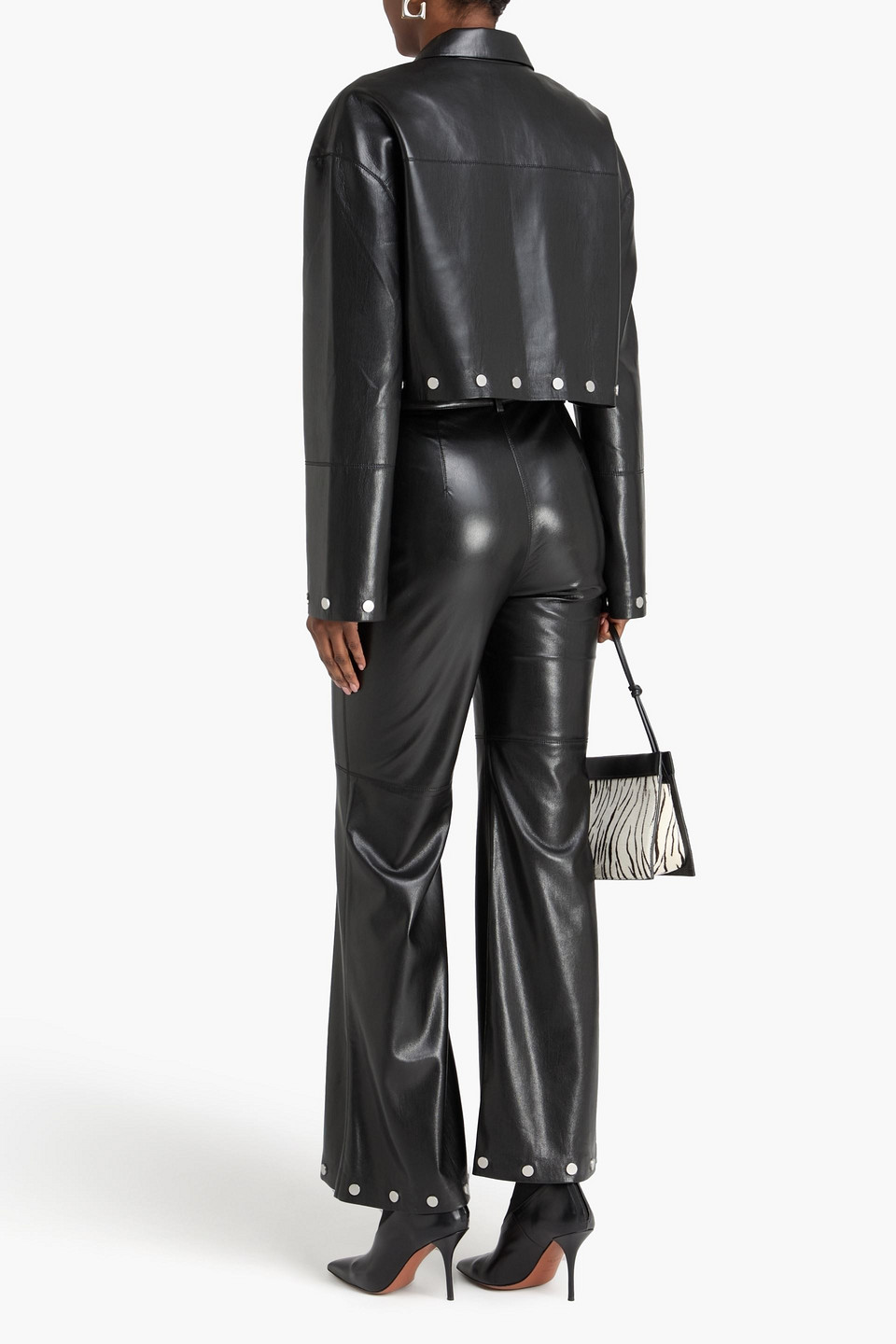  Nanushka - Maylee Studded Okobor™ Flared Pants - Black - Xxs 