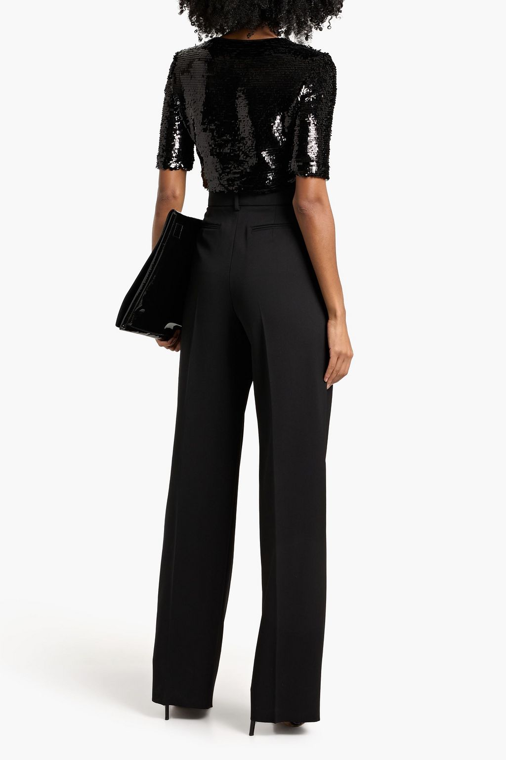 SPORTMAX Aswan pleated wool-blend straight-leg pants