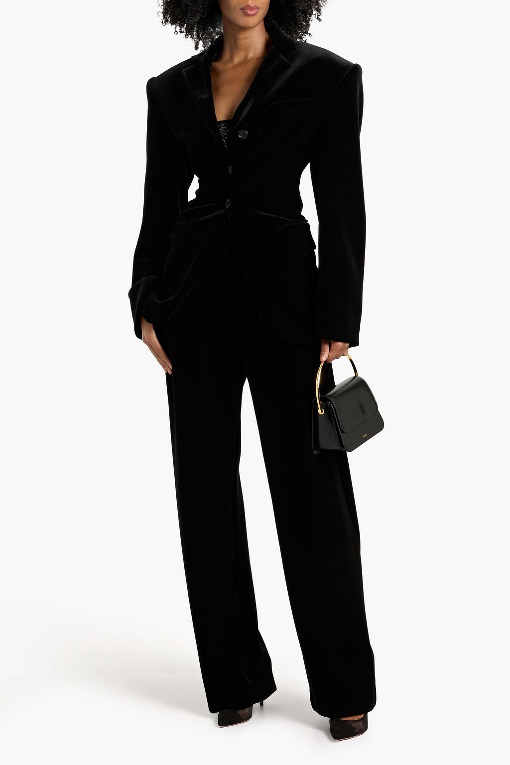 SPORTMAX Alberto velour blazer