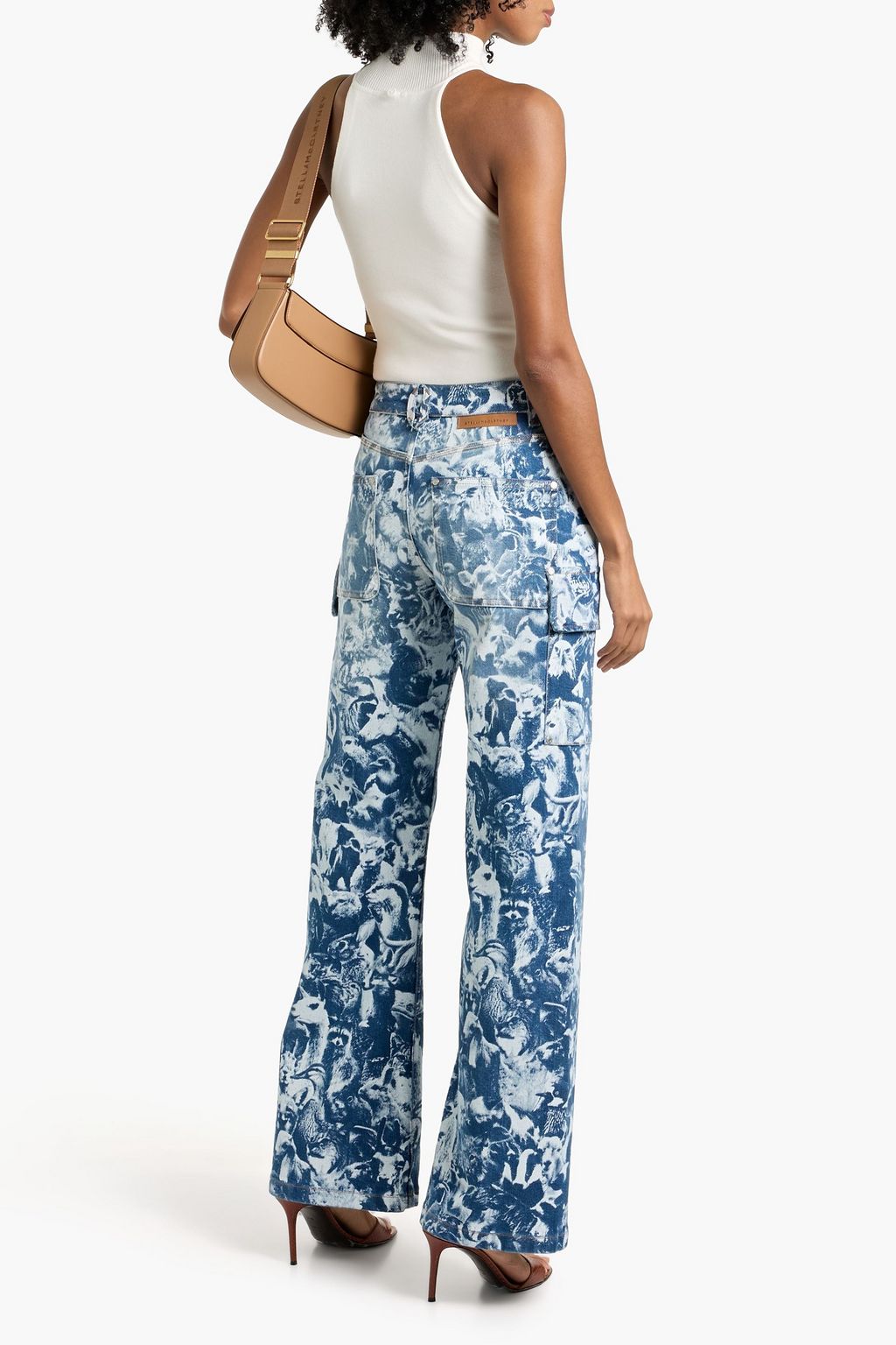 STELLA MCCARTNEY Printed high-rise cargo jeans