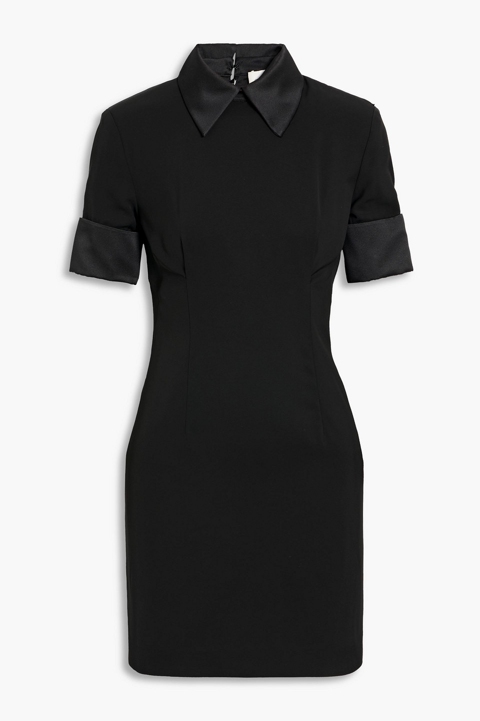 Sportmax Cyprus Woven Mini Shirt Dress In Black