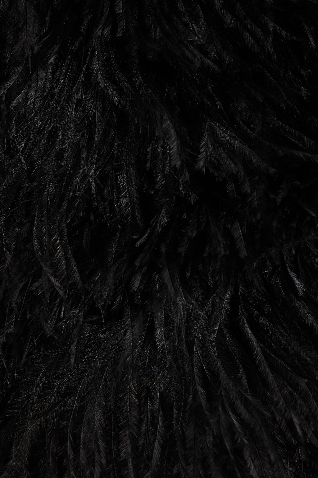 SPORTMAX Armida strapless feather-embellished crepe midi dress