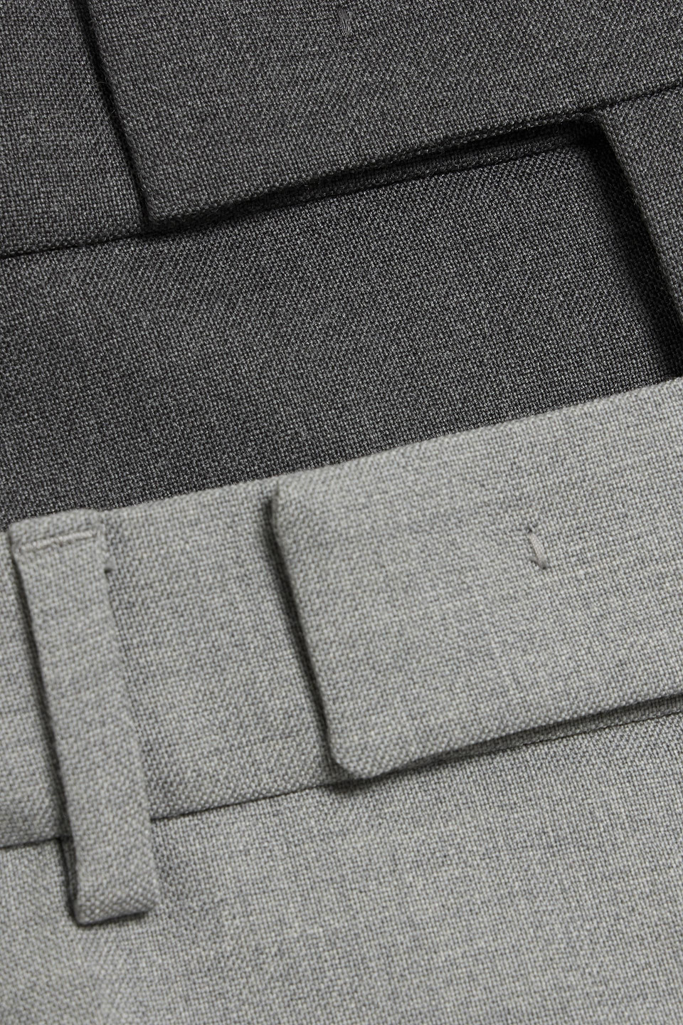 Sportmax Lince Layered Wool Flared Pants In Gray