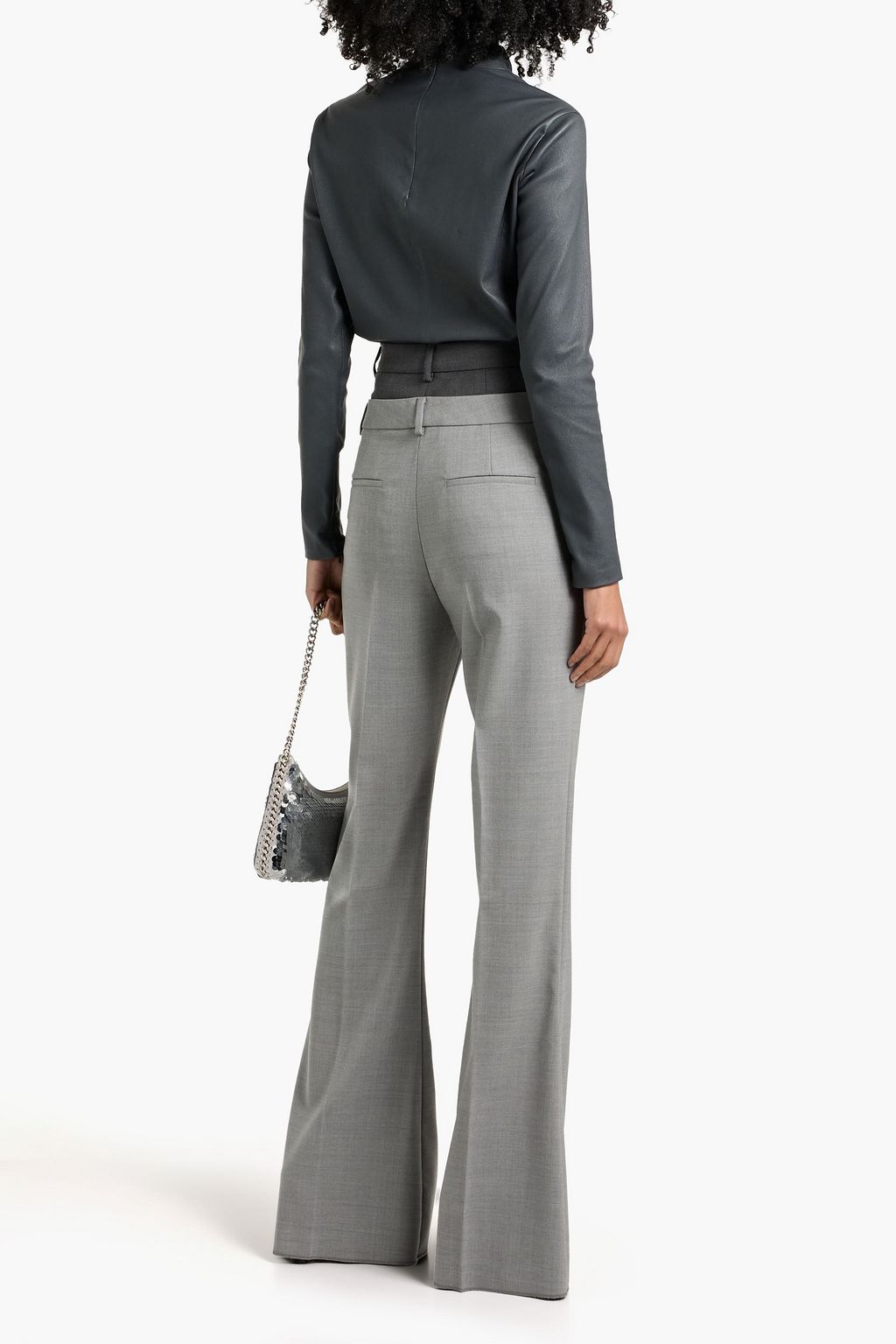SPORTMAX Lince layered wool flared pants