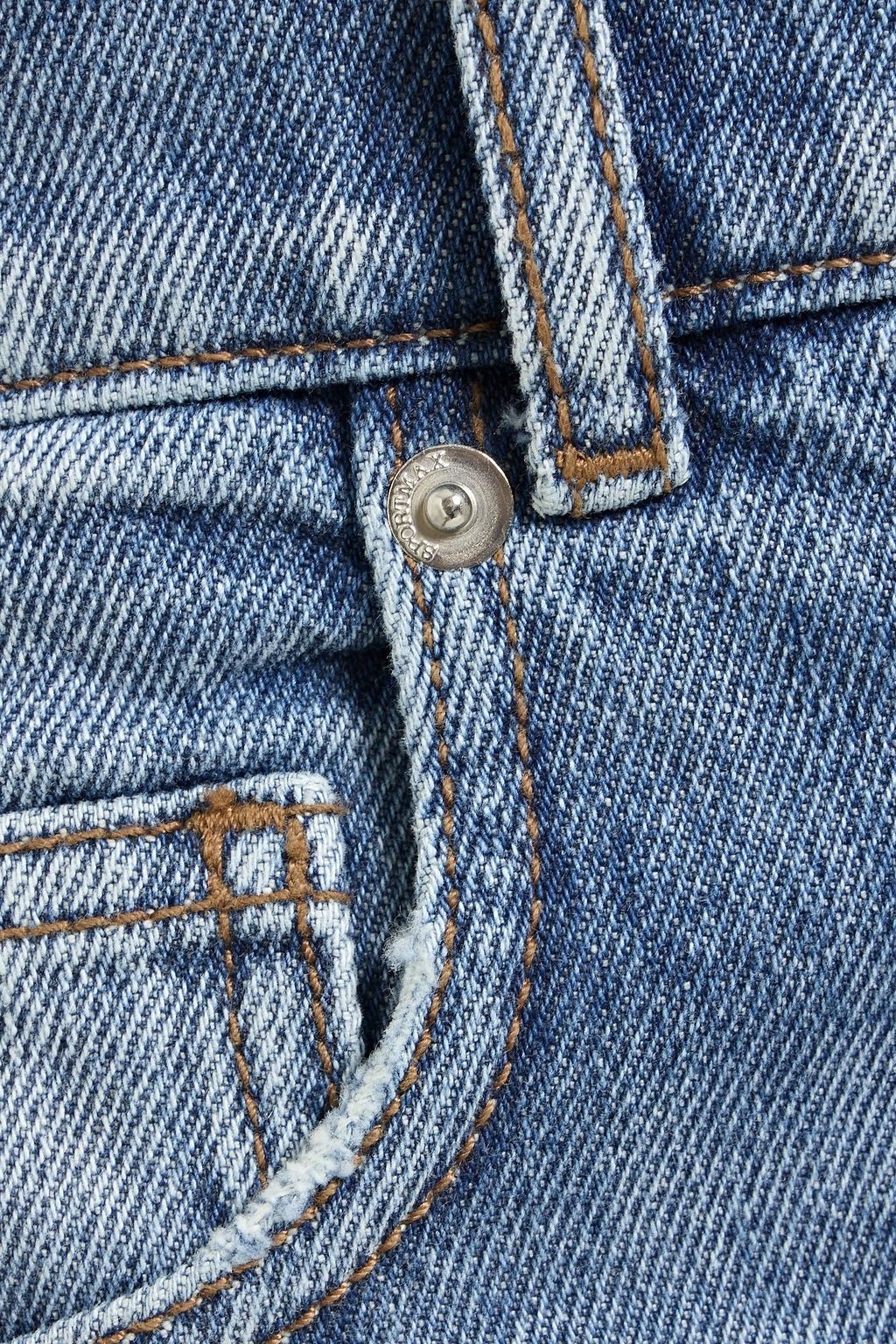 SPORTMAX Conio distressed high-rise straight-leg jeans