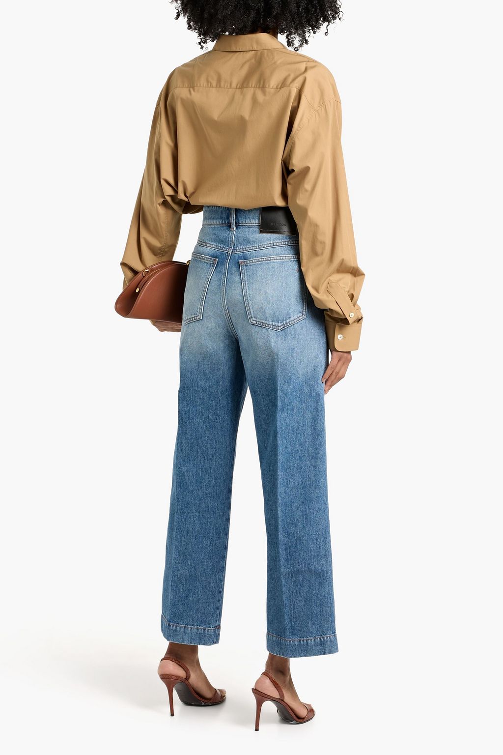 SPORTMAX Conio distressed high-rise straight-leg jeans