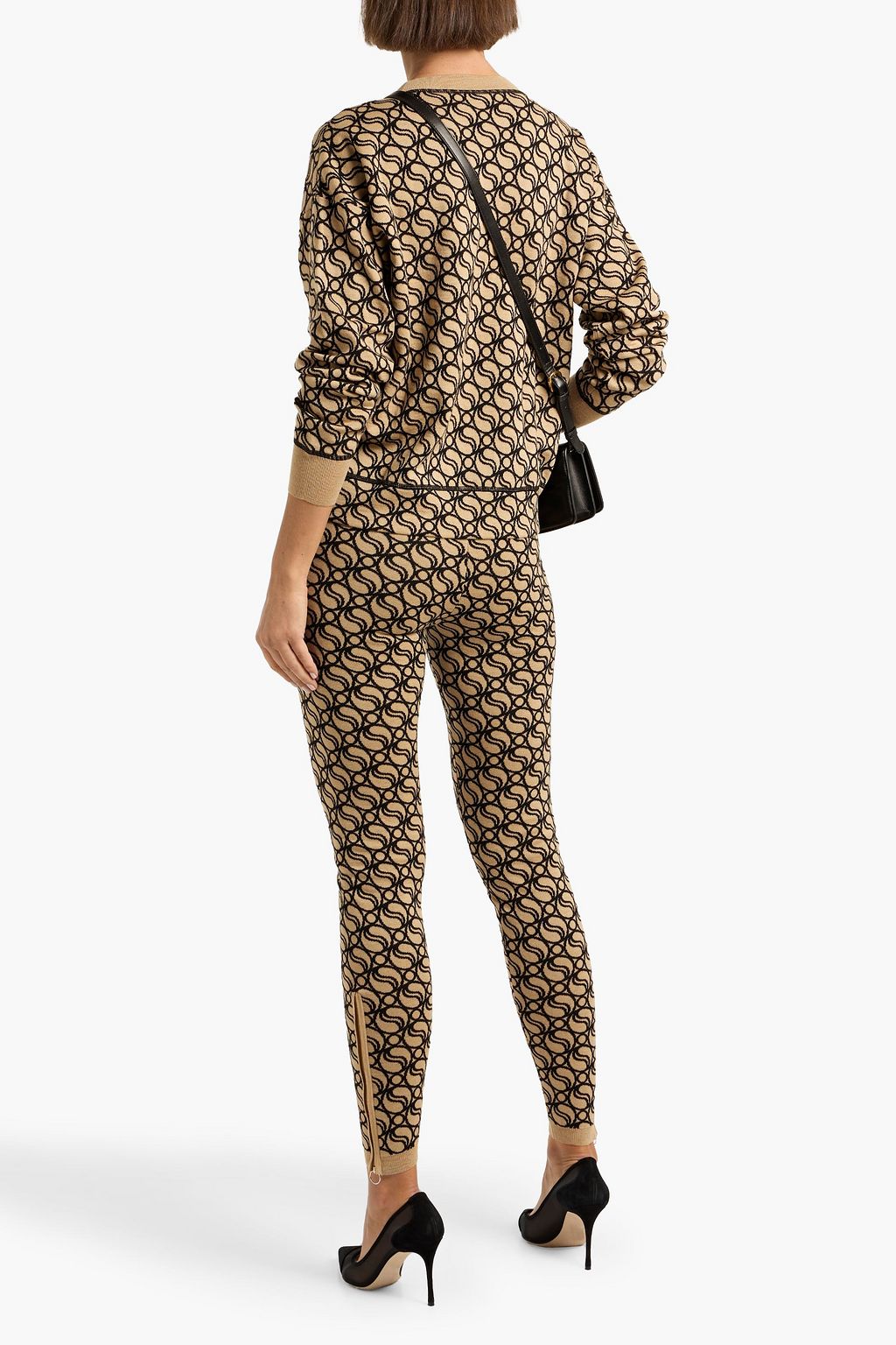 STELLA MCCARTNEY Jacquard-knit wool leggings