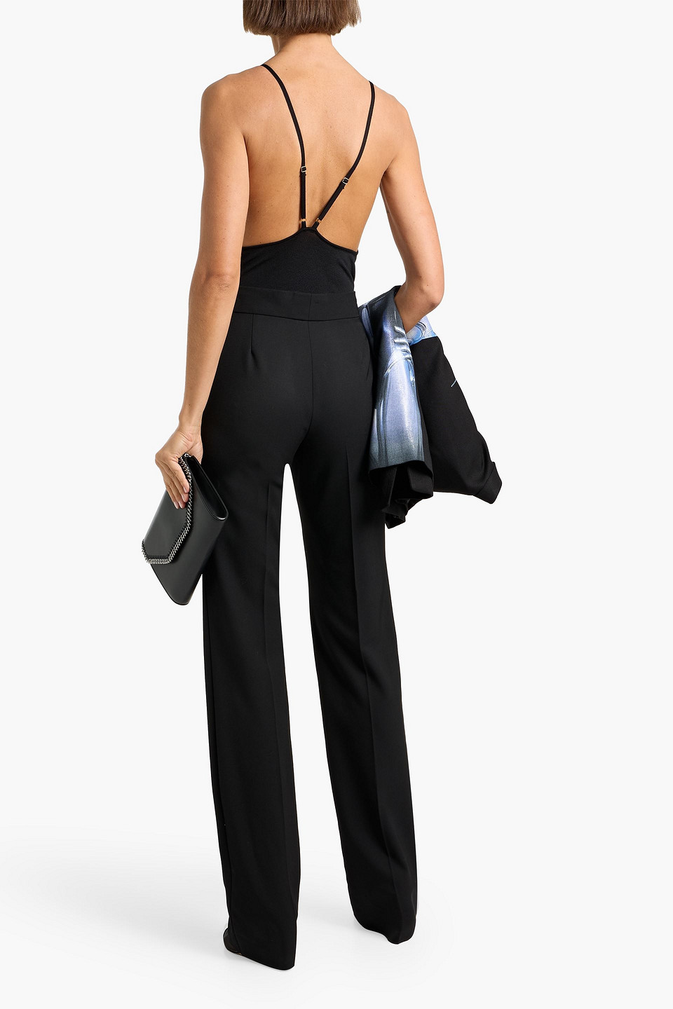 Stella Mccartney Wool-twill Straight-leg Pants In Black