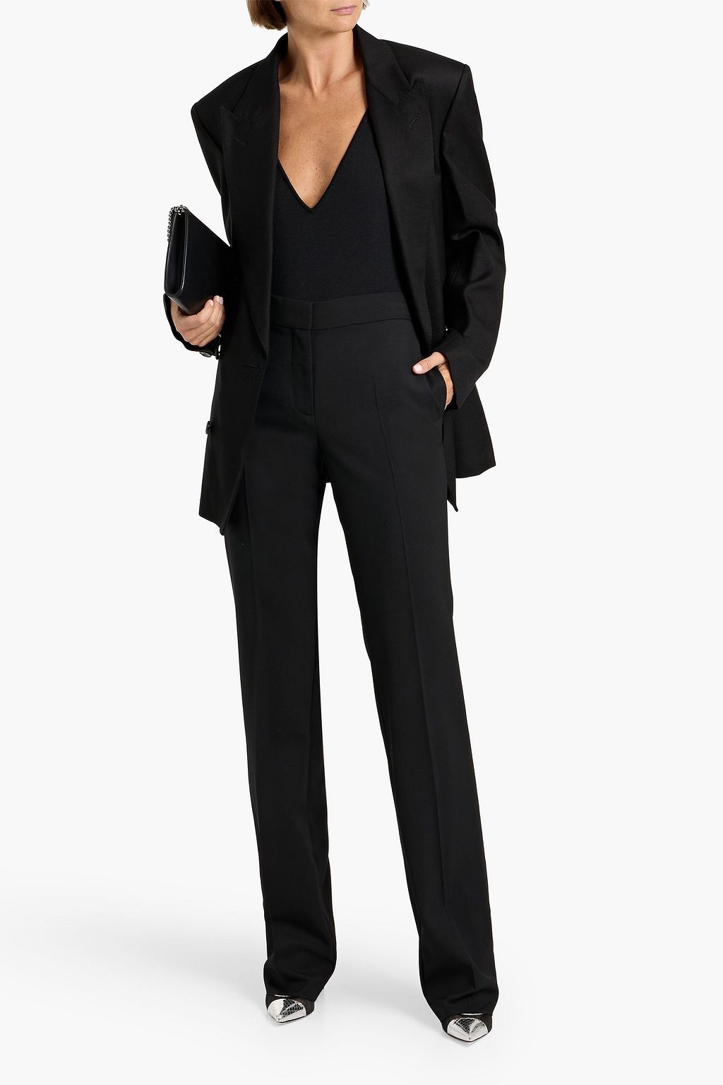 STELLA MCCARTNEY Wool-twill straight-leg pants