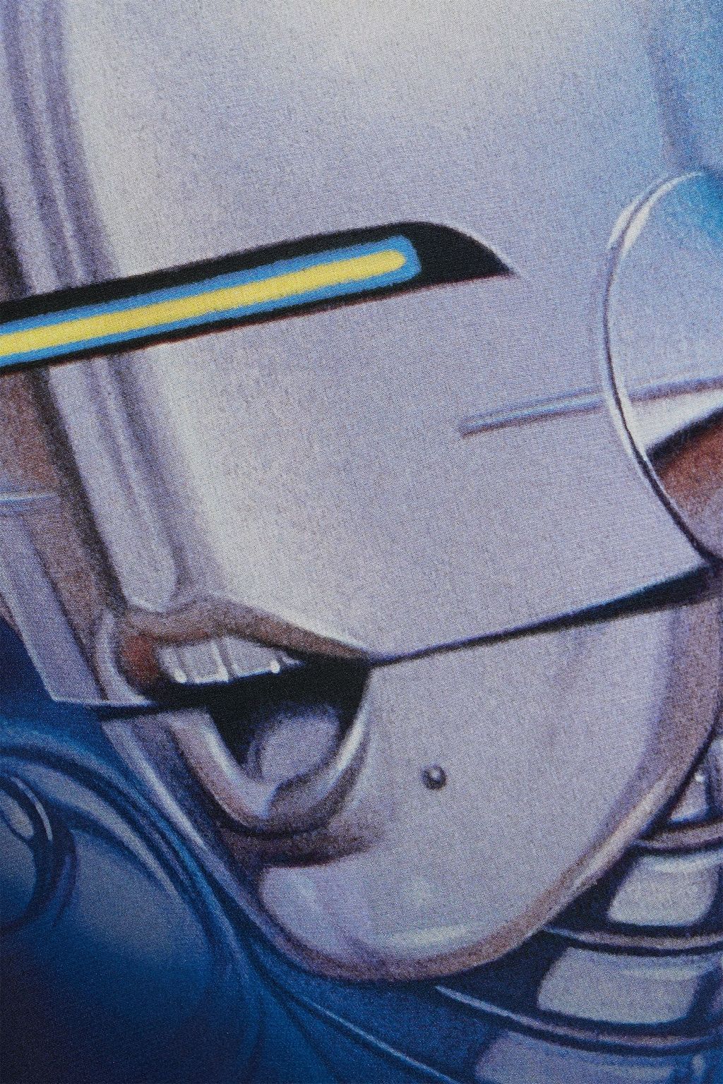 STELLA MCCARTNEY + Sorayama printed silk crepe de chine shirt