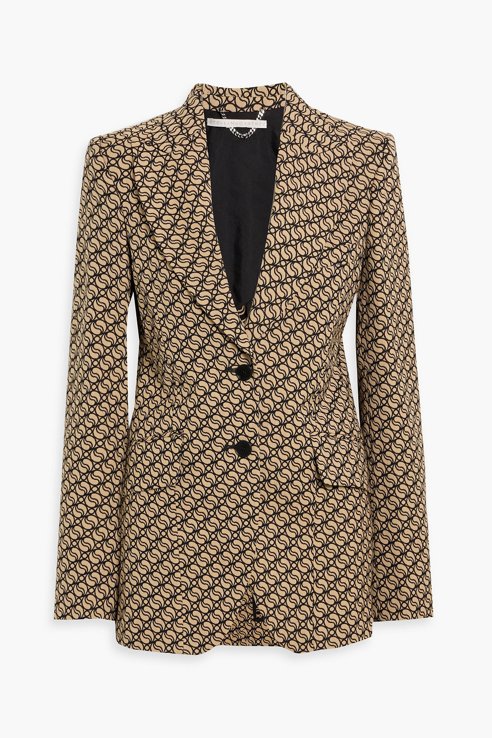Stella Mccartney Wool-blend Jacquard Blazer In Brown