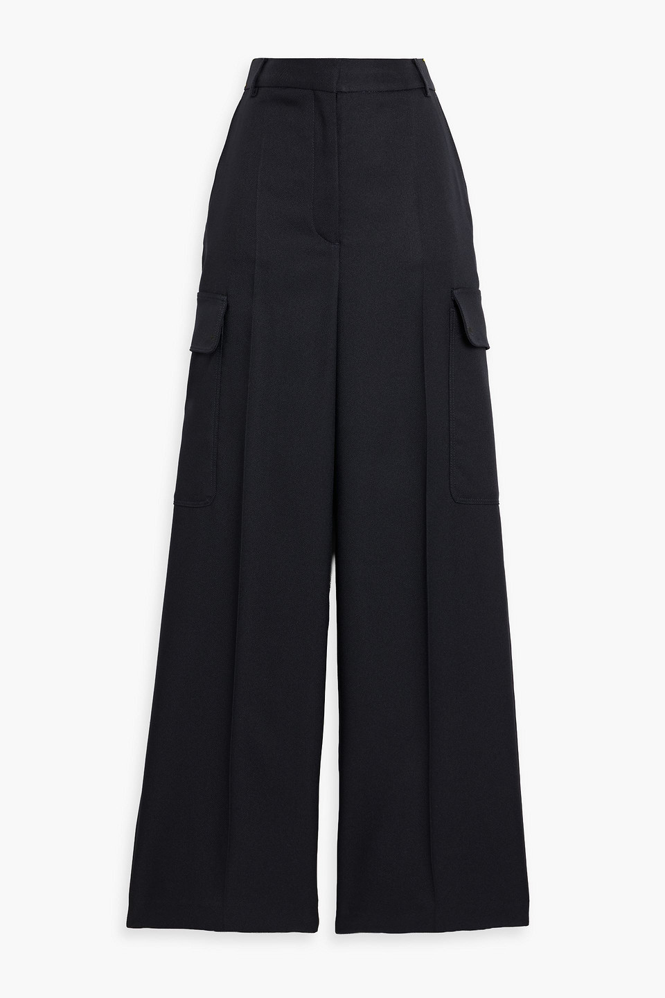 Stella Mccartney Gabardine Cargo Pants In Black