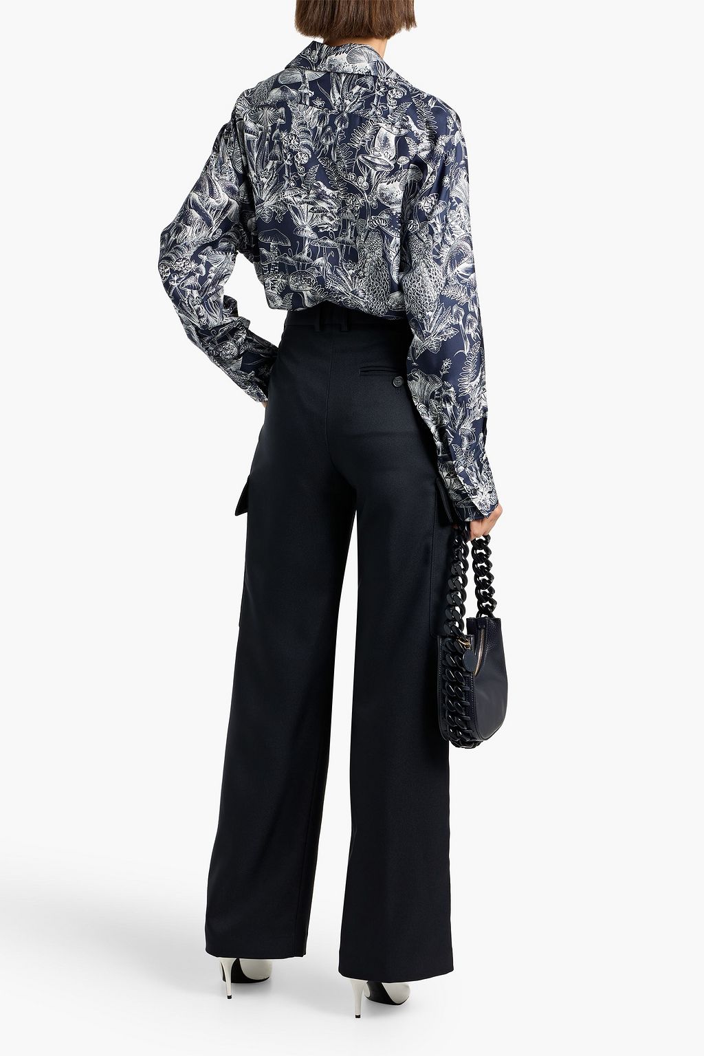 STELLA MCCARTNEY Printed silk-twill shirt