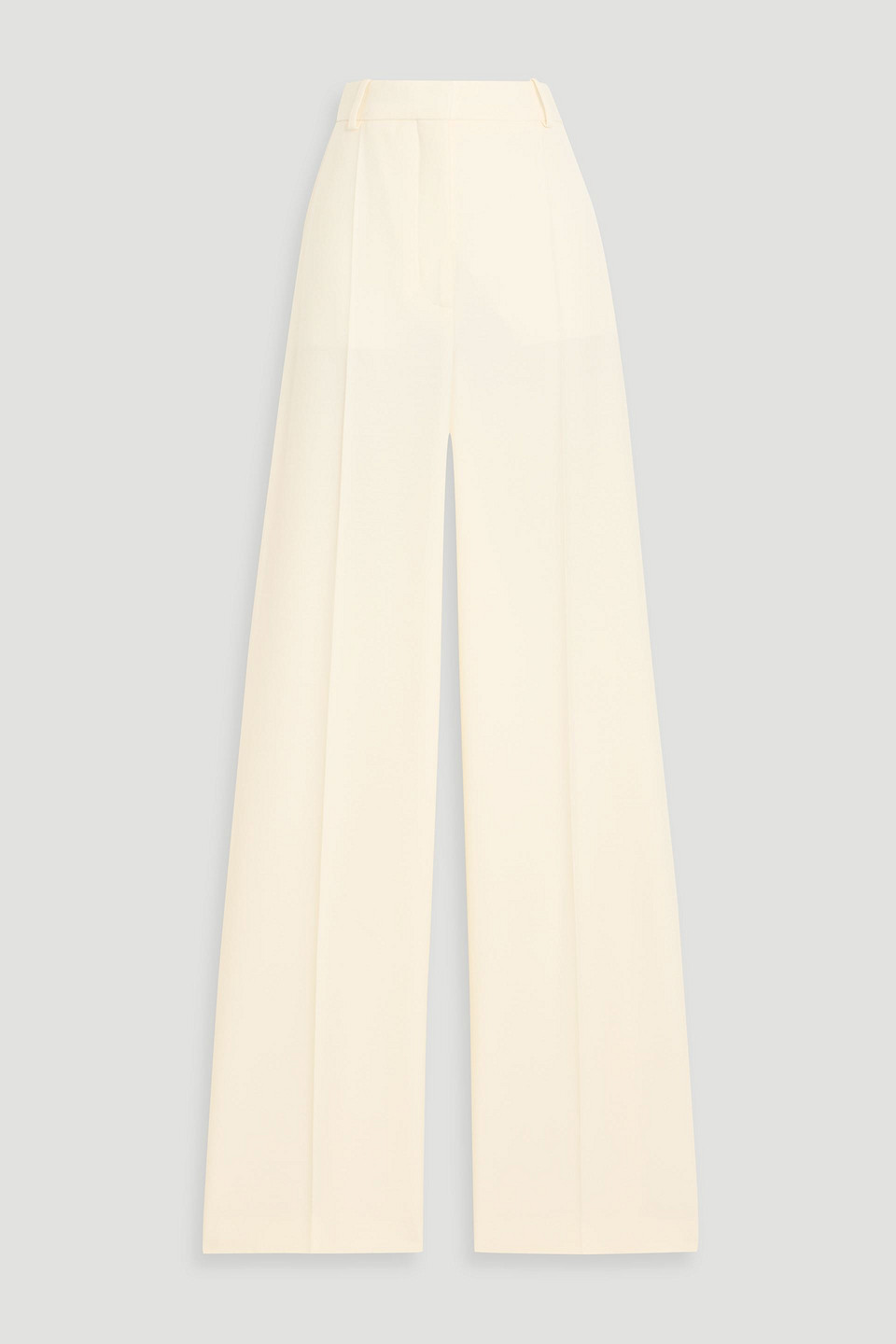 Stella Mccartney Wool-crepe Wide-leg Pants In White