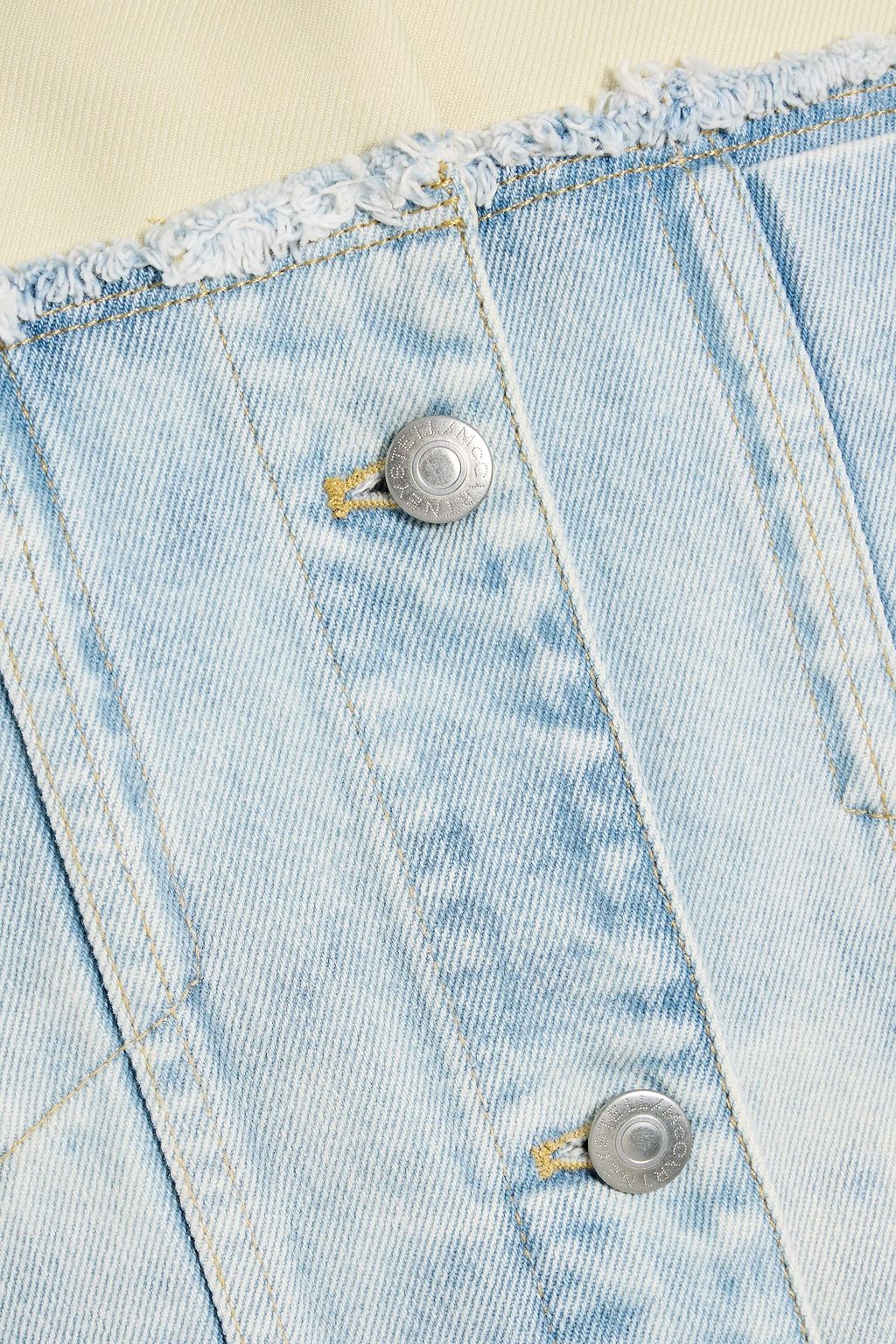 STELLA MCCARTNEY Gabardine-paneled denim jacket