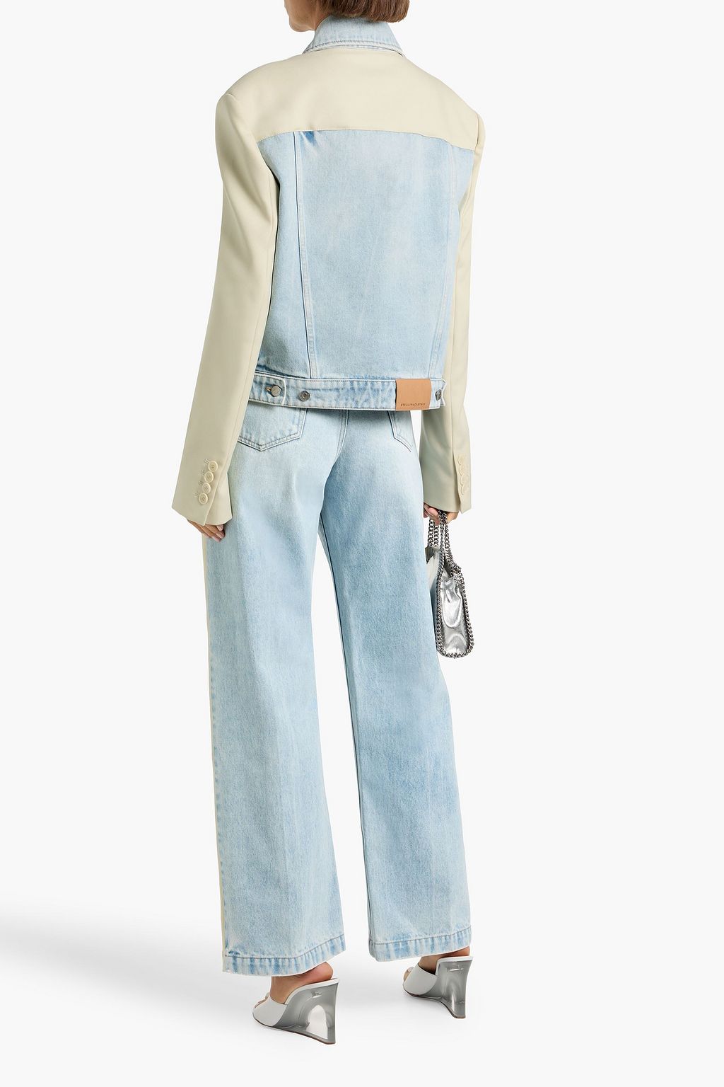STELLA MCCARTNEY Gabardine-paneled denim jacket