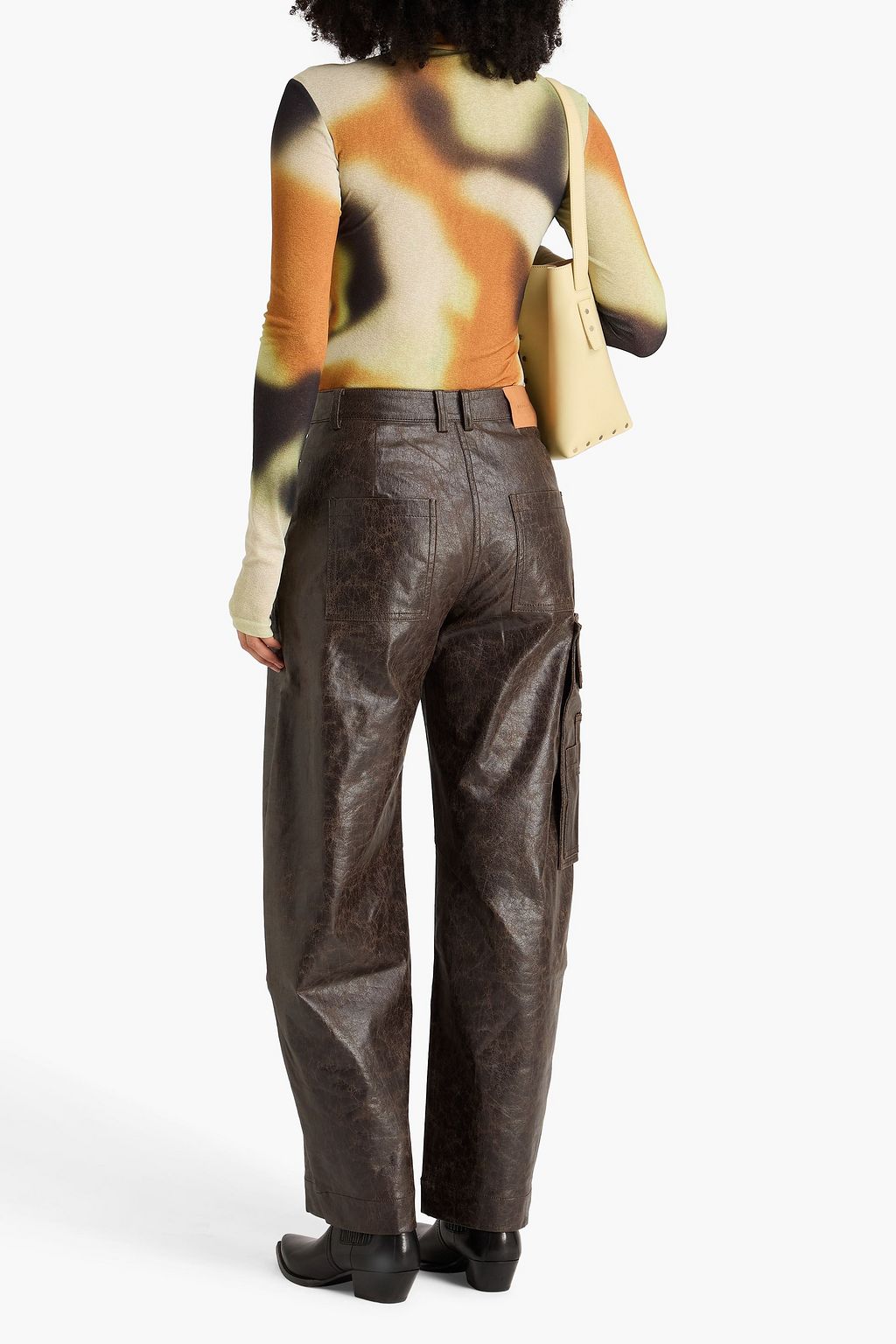 NANUSHKA Harri tie-dyed slub jersey turtleneck top