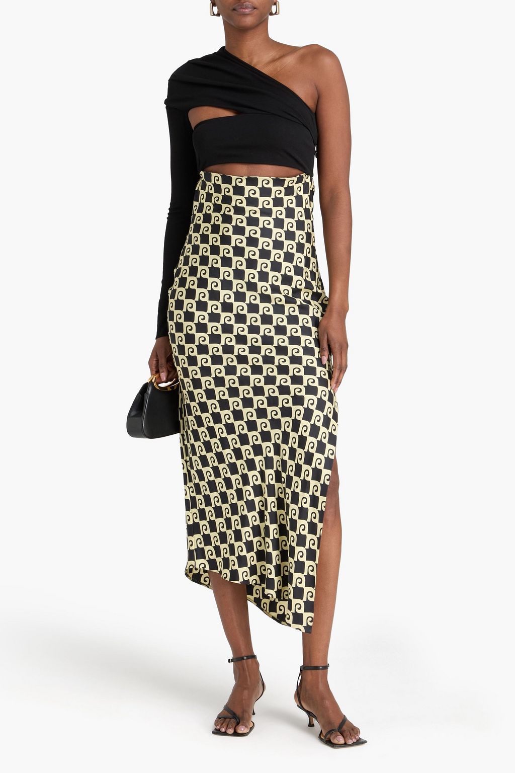 nanushka one shoulder dress Nanushka Brown One-Shoulder Cedro Dress Nanushka