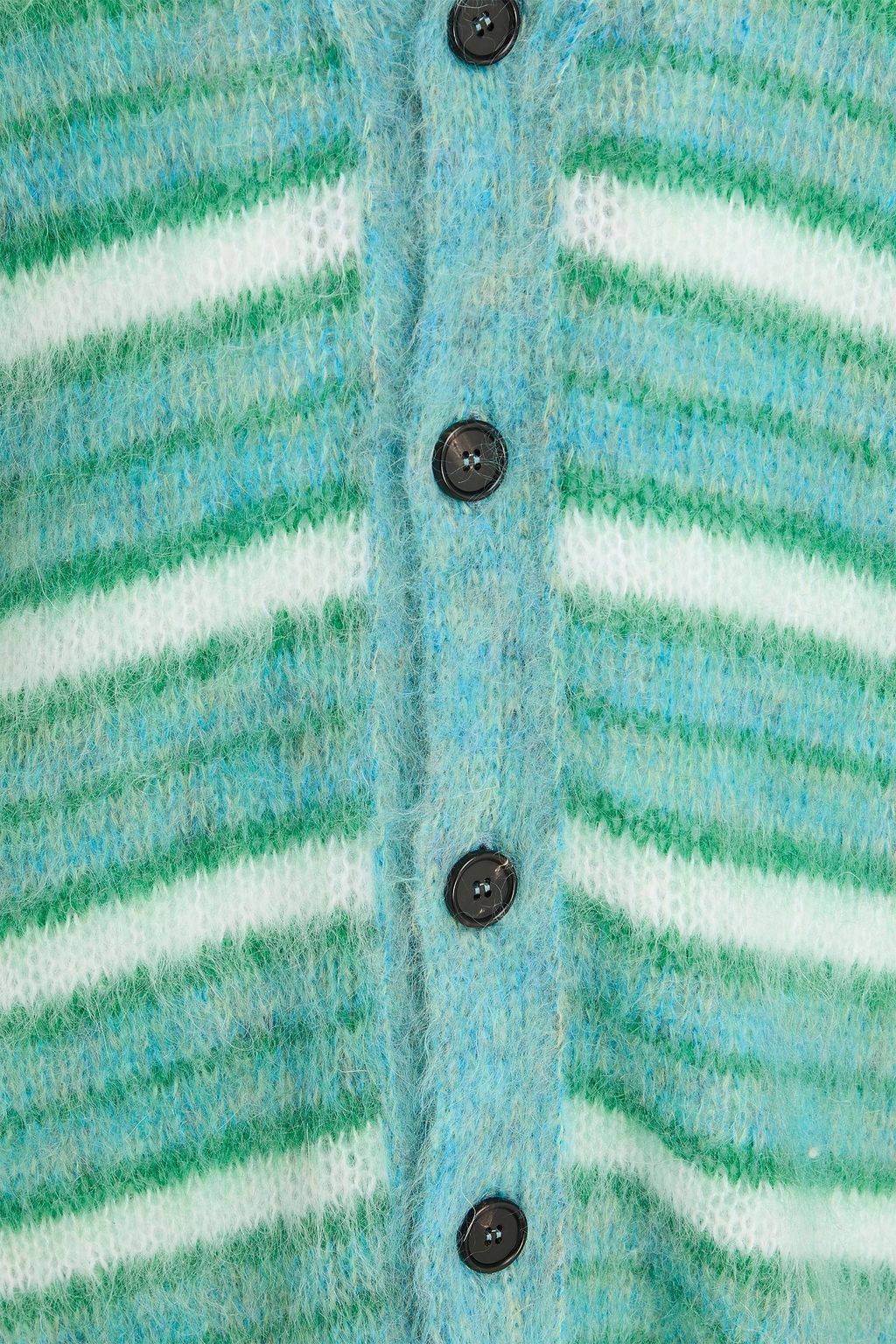 MARNI Striped mohair-blend cardigan