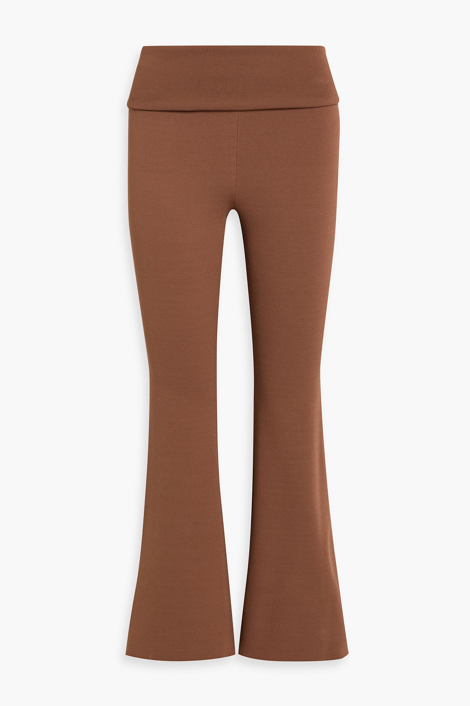 Stella Mccartney Stretch-knit Flared Pants In Brown