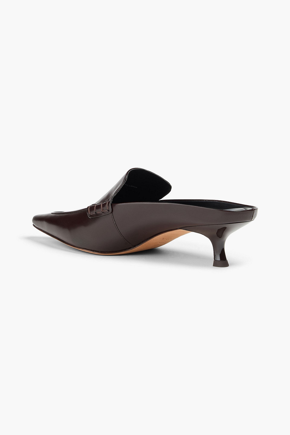  Vince. - Samy Glossed-leather Mules - Brown - Eu 36 