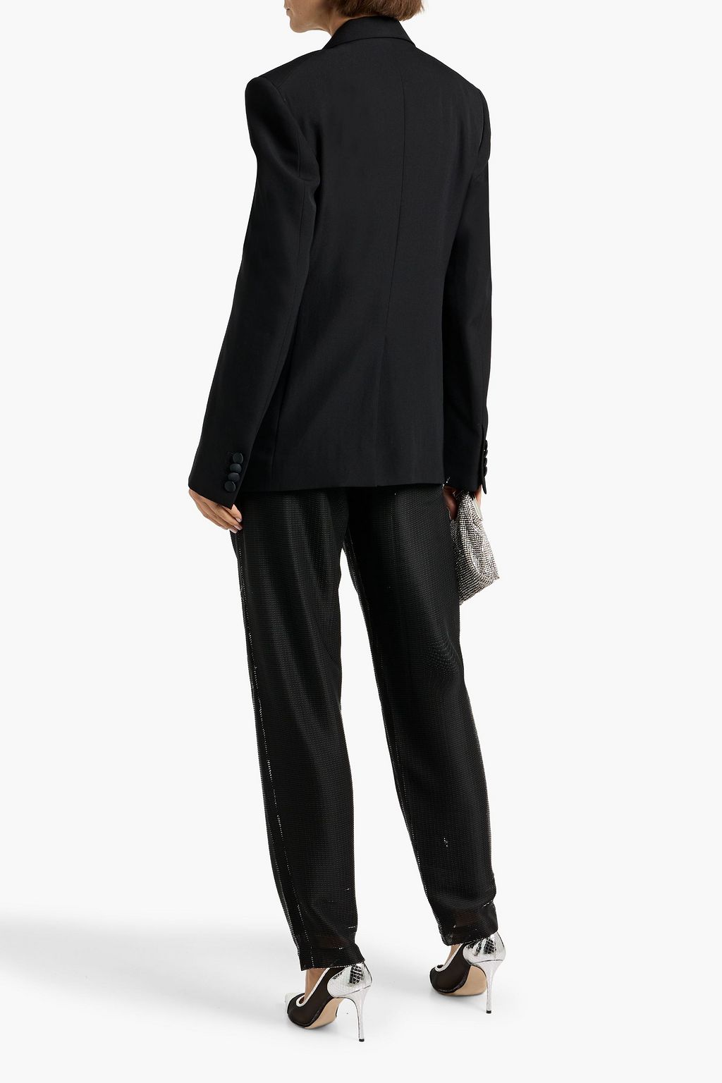 STELLA MCCARTNEY Crystal-embellished wool blazer