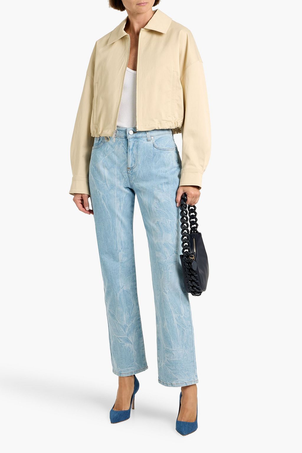 STELLA MCCARTNEY Faded high-rise straight-leg jeans