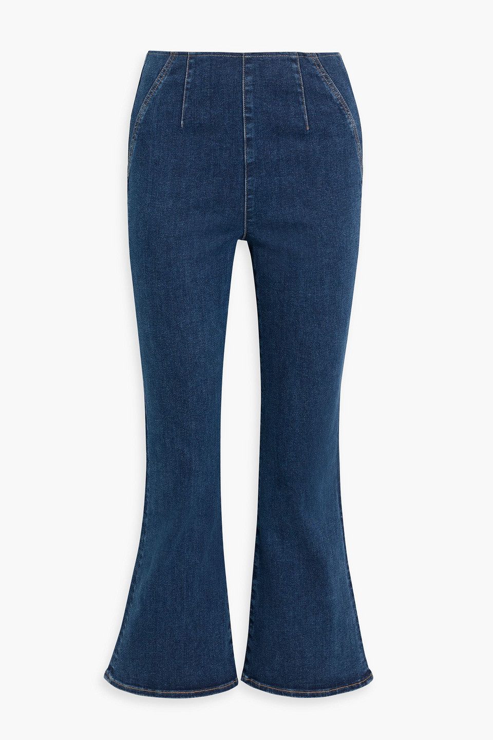 Veronica Beard Carson High-rise Kick-flare Jeans In Blue