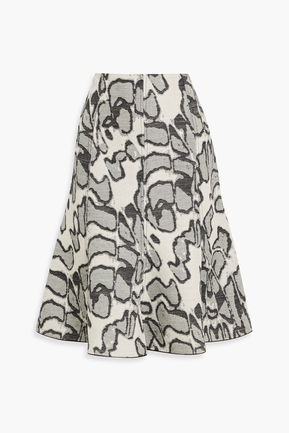 stella mccartney - flared jacquard skirt - white - it 40