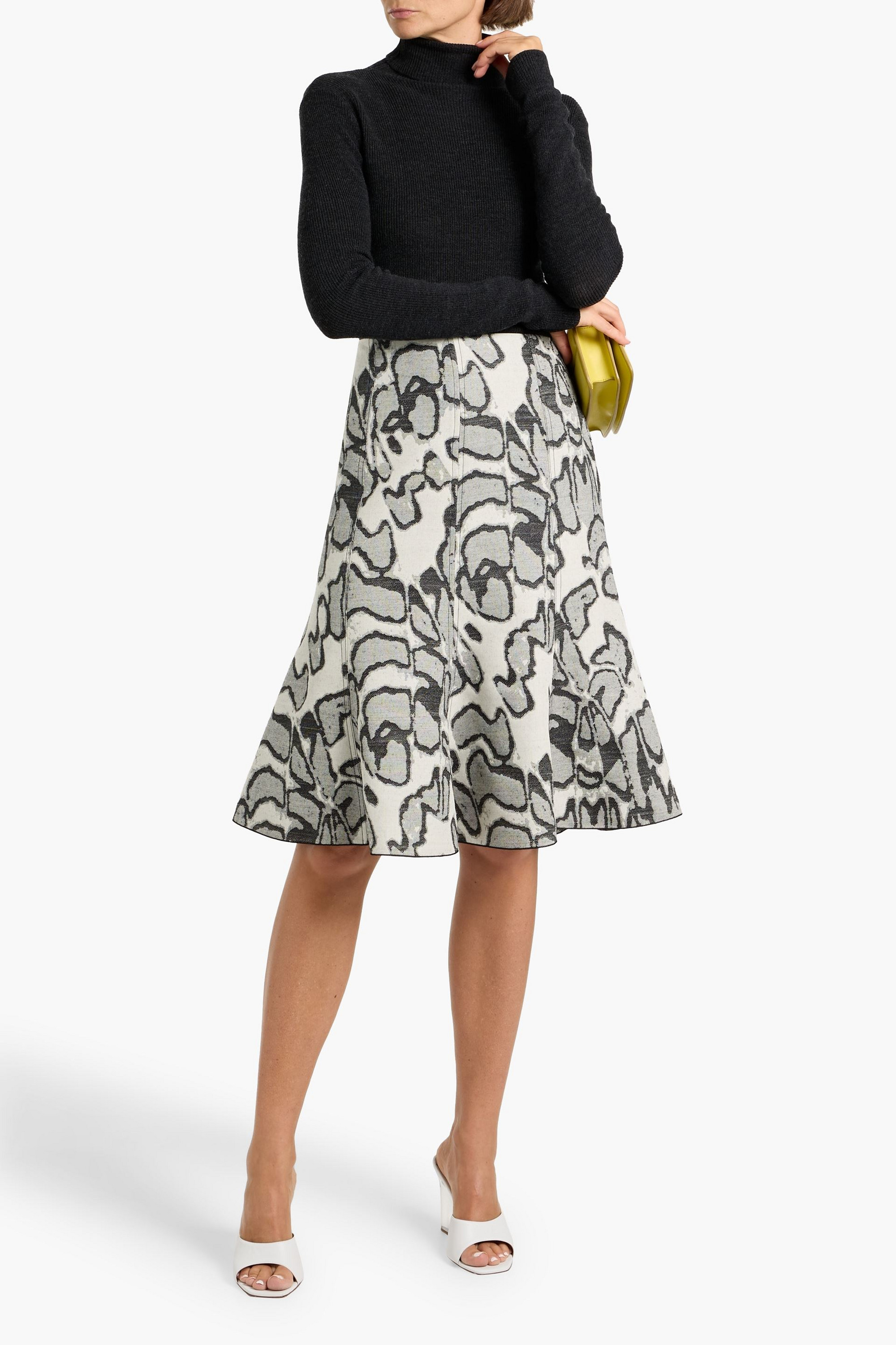 Stella McCartney Flared jacquard skirt
