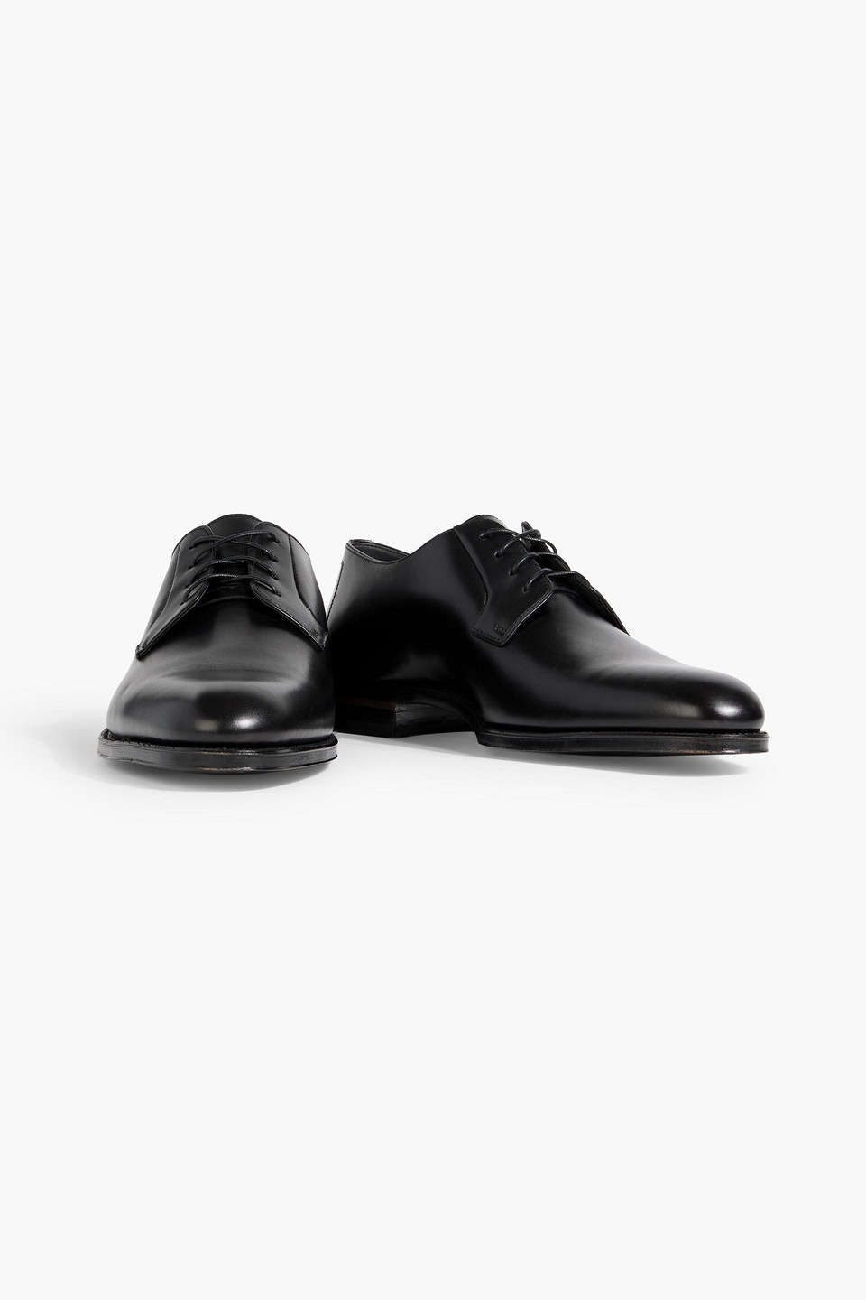Dunhill Duke Leather Derby Shoes In Black