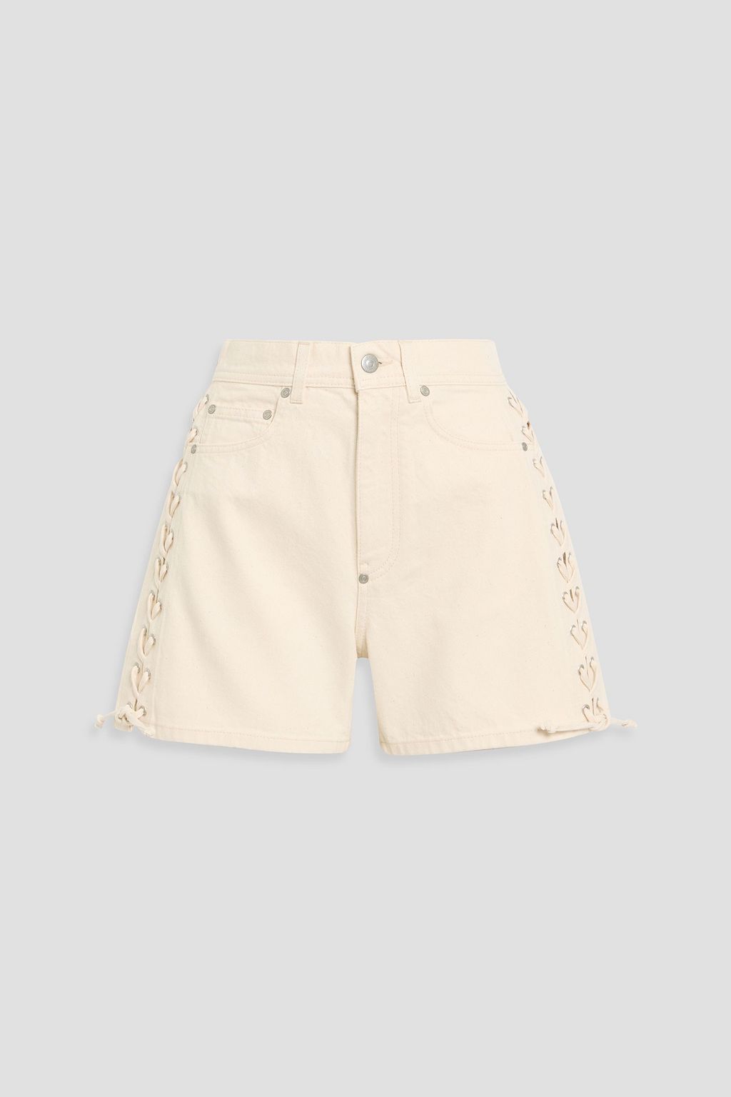 STELLA MCCARTNEY Lace-up denim shorts | THE OUTNET