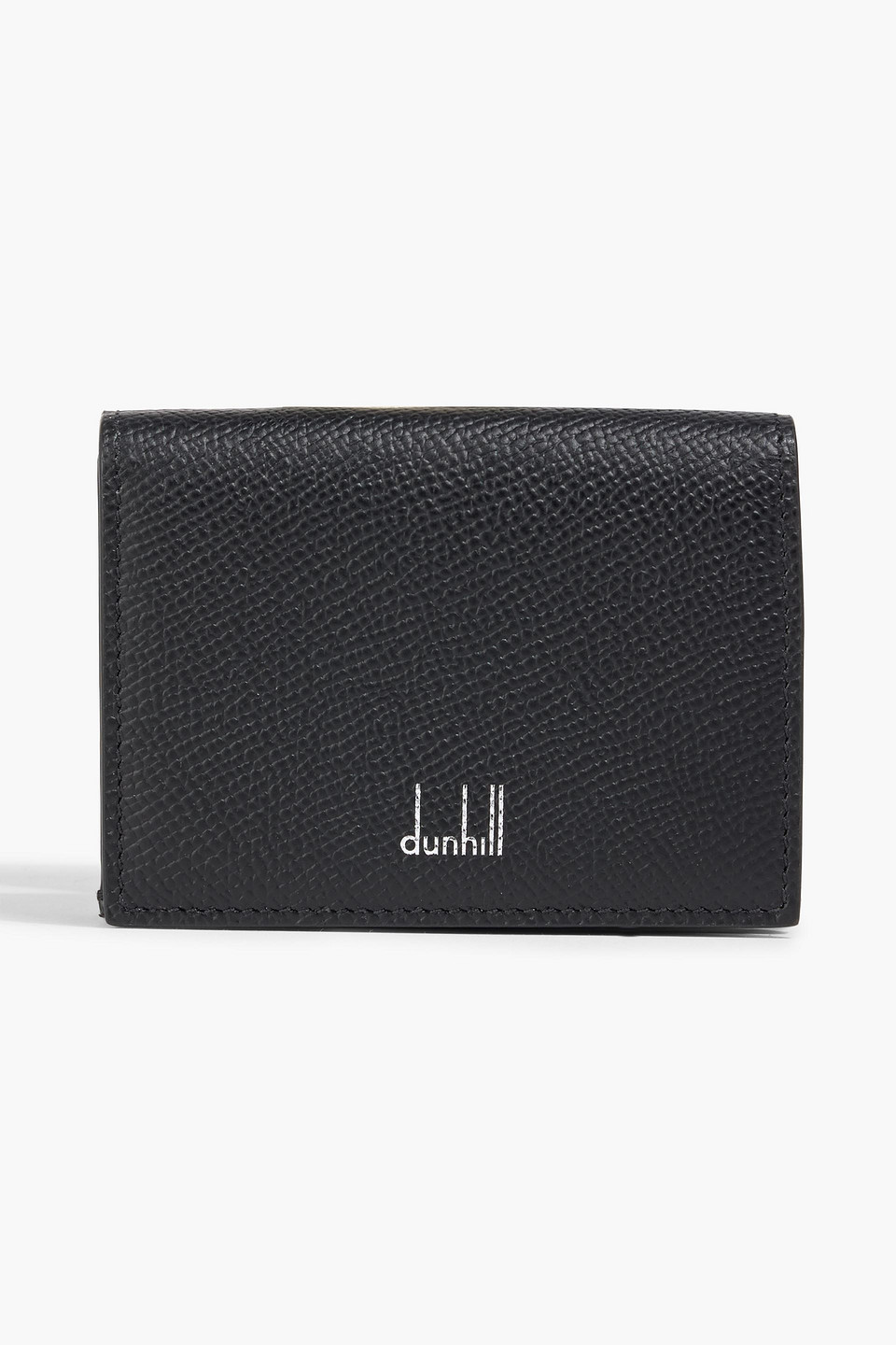 Dunhill Cadogan Pebbled-leather Cardholder In Black