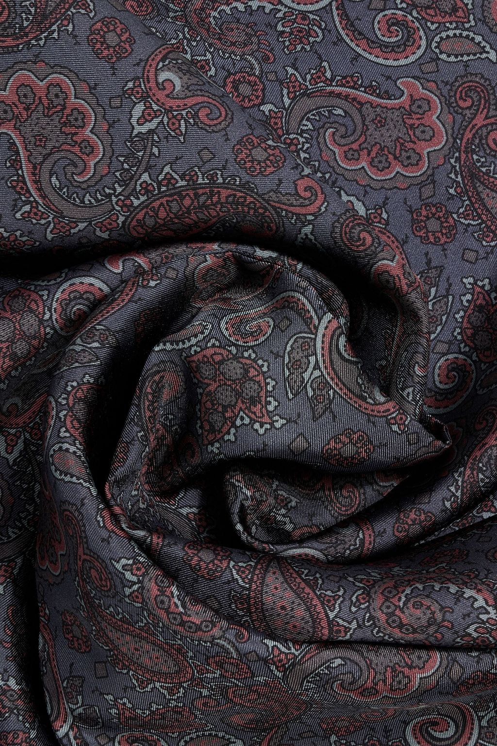 DUNHILL Paisley-print mulberry silk-twill scarf