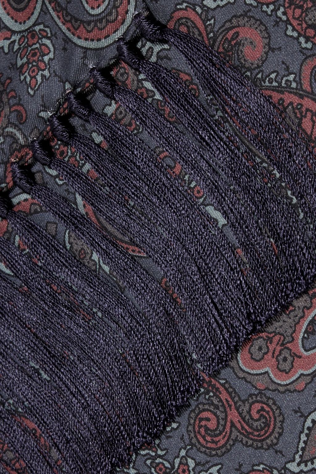 DUNHILL Paisley-print mulberry silk-twill scarf