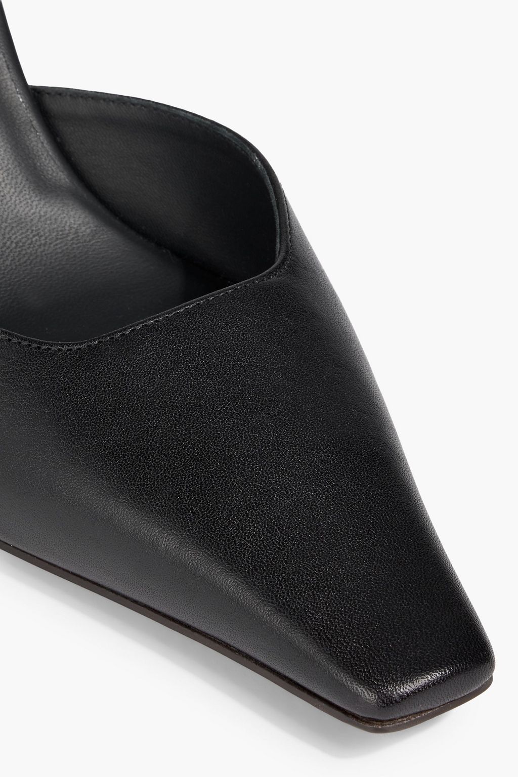 BRUNELLO CUCINELLI Bead-embellished leather wedge pumps