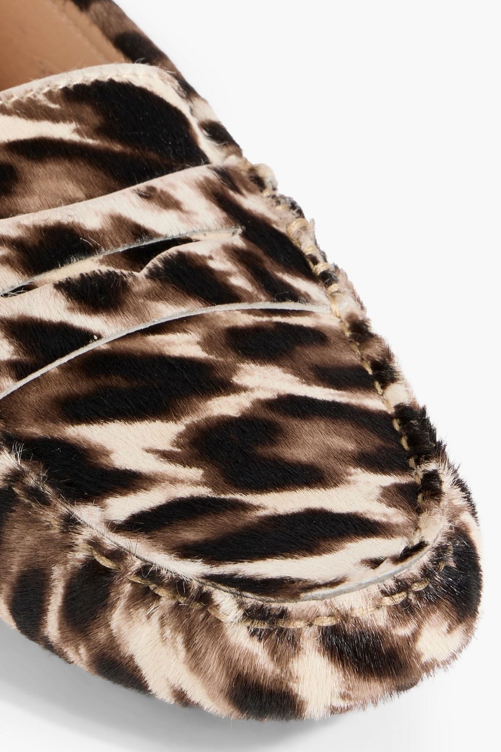 TOD'S Gommino leopard-print calf hair loafers