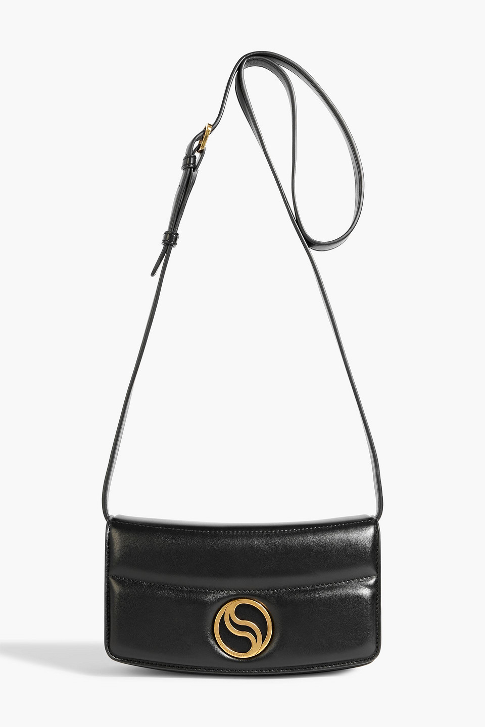 stella mccartney - s-wave quilted cross-body bag - black - onesize