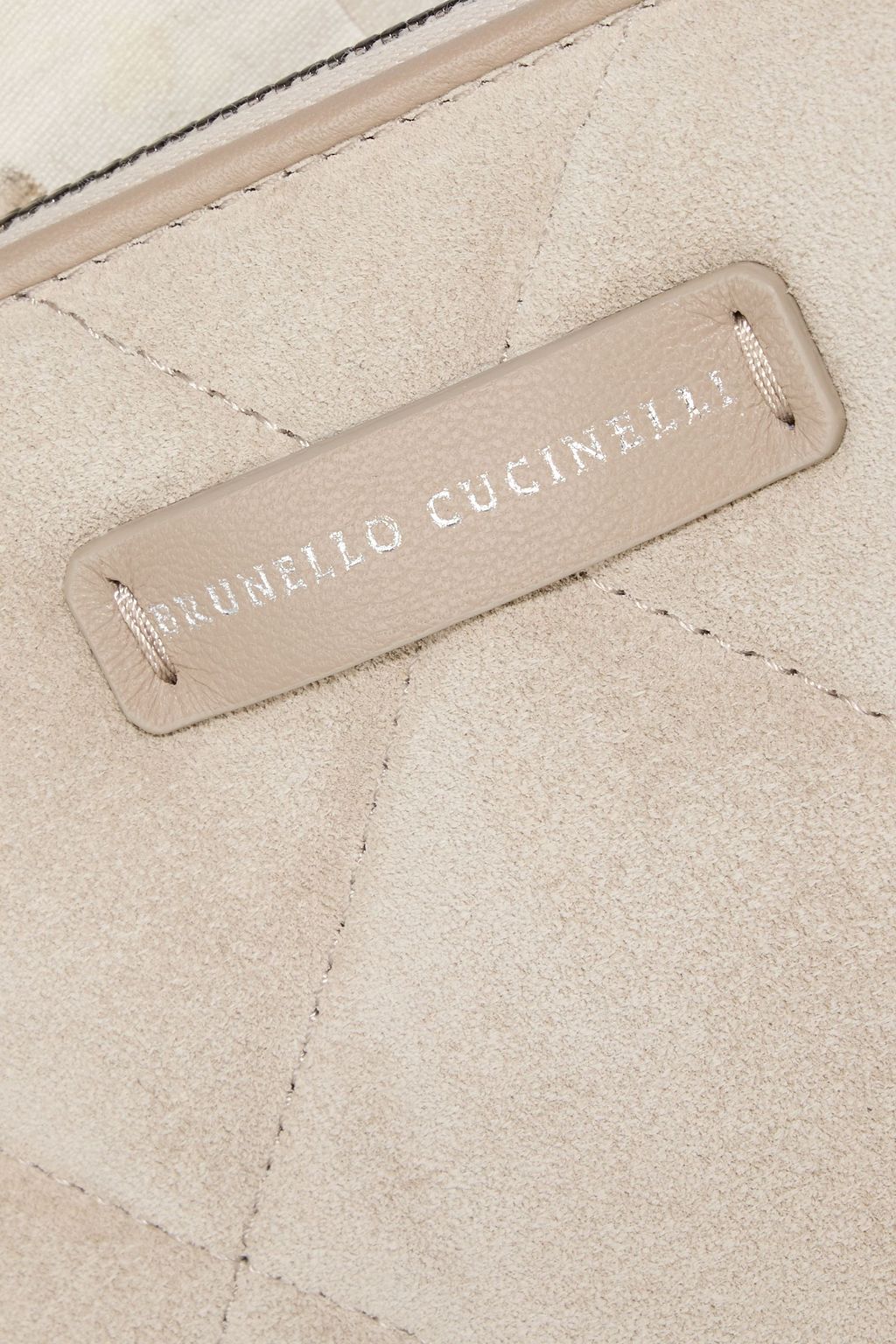 BRUNELLO CUCINELLI Bead-embellished suede wallet