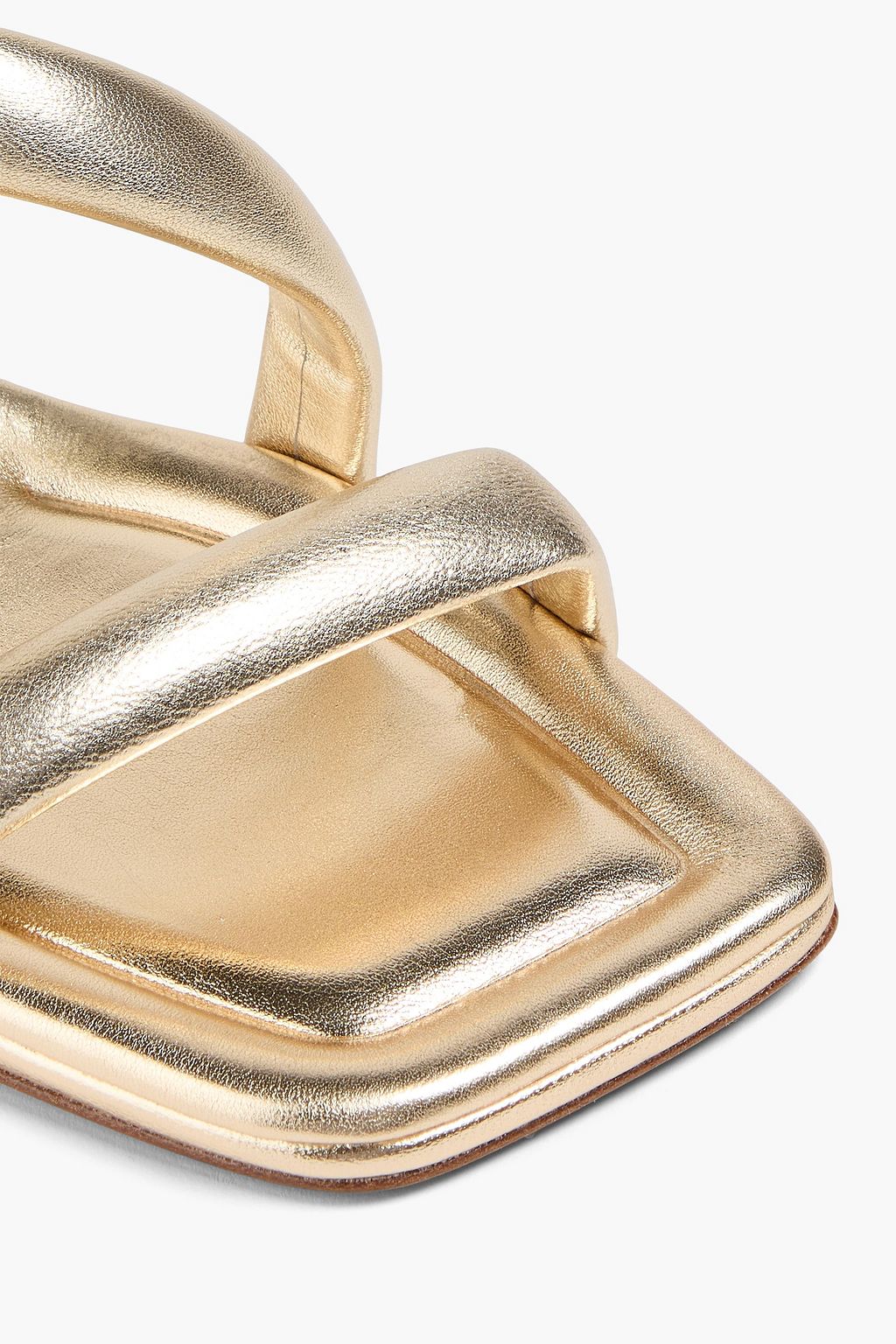 VINCE. Coline metallic leather sandals