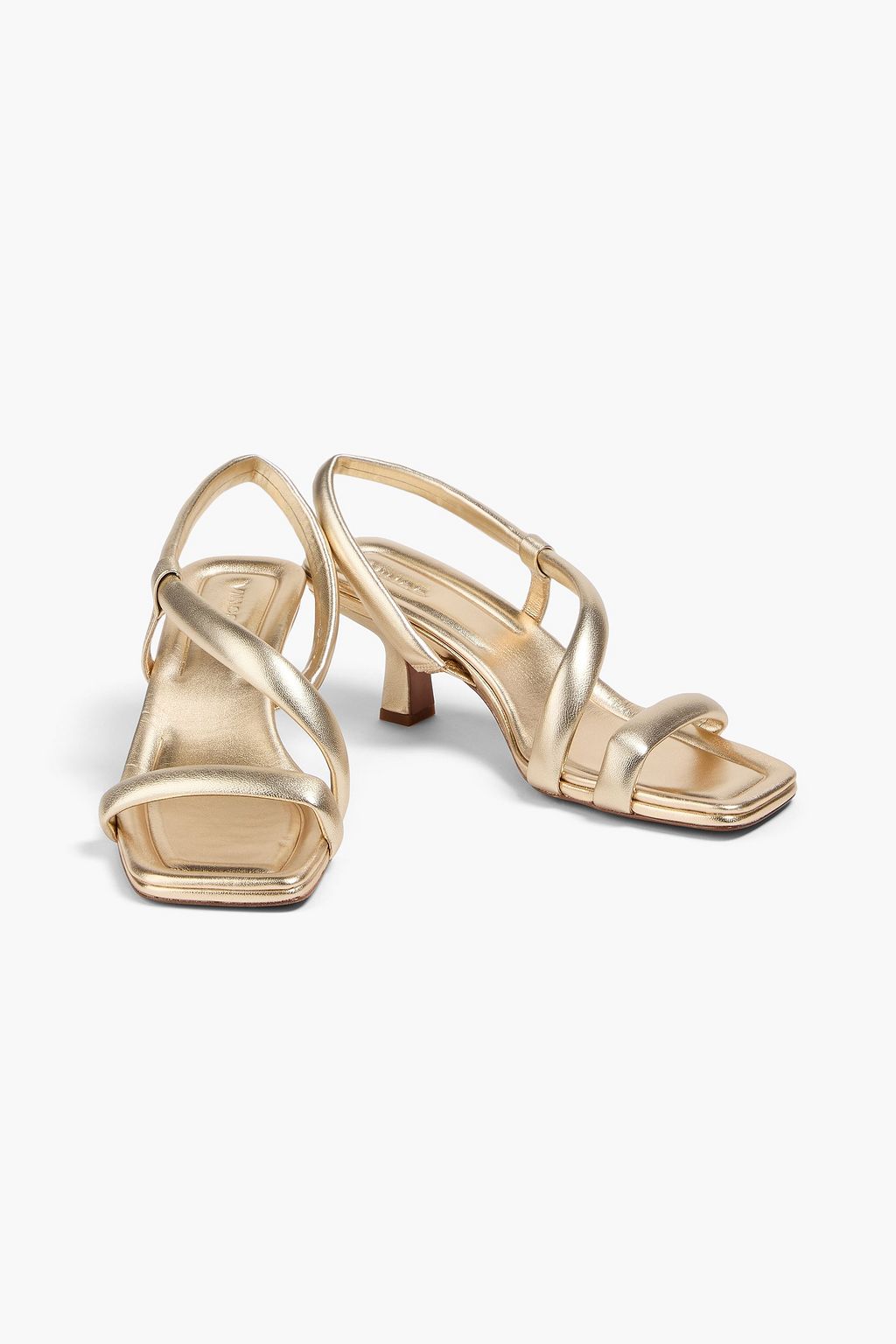VINCE. Coline metallic leather sandals