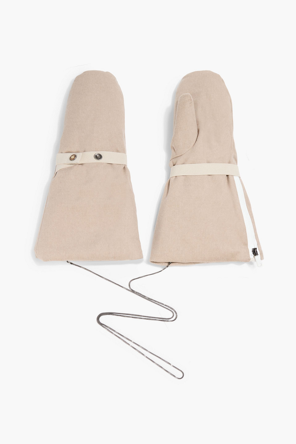 Brunello Cucinelli Cashmere Mittens In Neutral