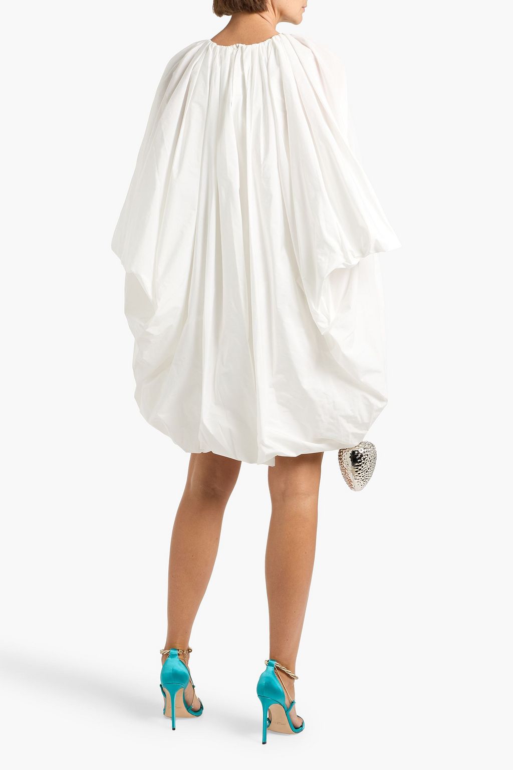 STELLA MCCARTNEY Cape-effect poplin mini dress